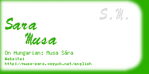 sara musa business card
